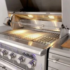 American Made Grill 36″ Muscle Hybrid Built-In Grill – MUS36 12 American Made Grill 36″ Muscle Hybrid Built-In Grill – MUS36 -outdoor kitchen shop 03 AMG36 American Muscle Grill interior grates down