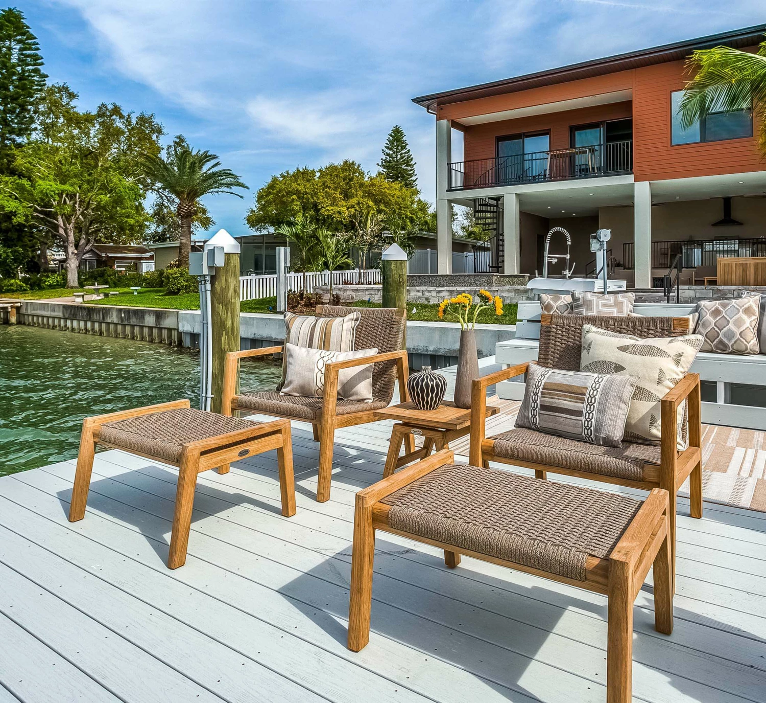 Royal Teak Collection 5-Piece Admiral Conversation Set 3 Royal Teak Collection 5-Piece Admiral Conversation Set