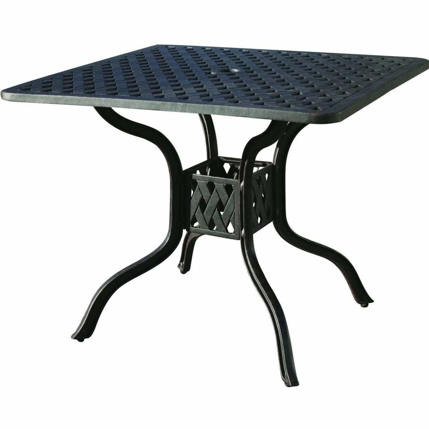 Darlee Nassau 5 Piece Cast Aluminum Patio Dining Set With Square Table 6 Darlee Nassau 5 Piece Cast Aluminum Patio Dining Set With Square Table - Image 4