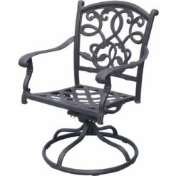 Darlee Santa Monica 3 Piece Cast Aluminum Patio Bistro Set With Swivel Rockers -outdoor kitchen shop DAR003BISTRO 2