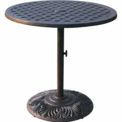 Darlee Santa Monica 3 Piece Cast Aluminum Patio Bistro Set With Swivel Rockers -outdoor kitchen shop DAR003BISTRO 3