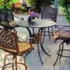 Darlee Nassau 5 Piece Cast Aluminum Patio Bar Set With Swivel Bar Stools -outdoor kitchen shop DAR005BAR 1