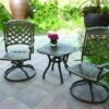 Darlee Sedona 3 Piece Cast Aluminum Patio Bistro Set With Swivel Rockers – Antique Bronze -outdoor kitchen shop DAR005BISTRO 1