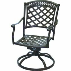 Darlee Sedona 3 Piece Cast Aluminum Patio Bistro Set With Swivel Rockers – Antique Bronze -outdoor kitchen shop DAR005BISTRO 3