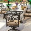 Darlee Ten Star 7 Piece Cast Aluminum Patio Dining Set With Glass Top Table -outdoor kitchen shop DAR005DS 1