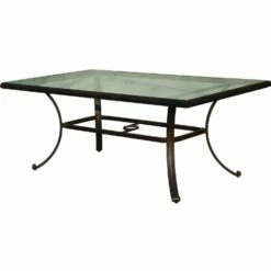 Darlee Ten Star 7 Piece Cast Aluminum Patio Dining Set With Glass Top Table -outdoor kitchen shop DAR005DS 5