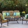 Darlee Santa Monica 5 Piece Cast Aluminum Patio Conversation Seating Set -outdoor kitchen shop DAR005SS 1