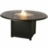 Signature 52-Inch Propane Fire Pit Chat Table By Darlee – Antique Bronze