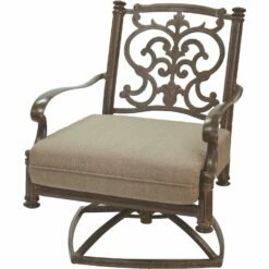 Darlee Santa Barbara 5 Piece Cast Aluminum Patio Fire Pit Conversation Seating Set 10 Darlee Santa Barbara 5 Piece Cast Aluminum Patio Fire Pit Conversation Seating Set -outdoor kitchen shop DAR007FIREPIT 3
