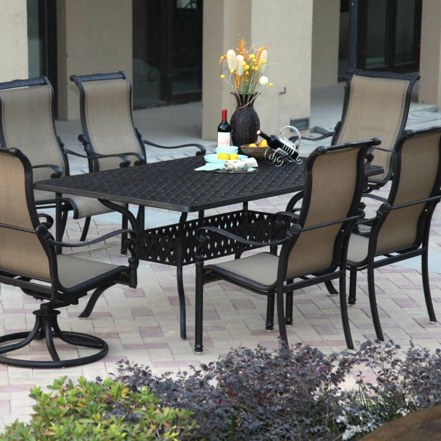 Darlee Monterey 7 Piece Sling Patio Dining Set 3 Darlee Monterey 7 Piece Sling Patio Dining Set
