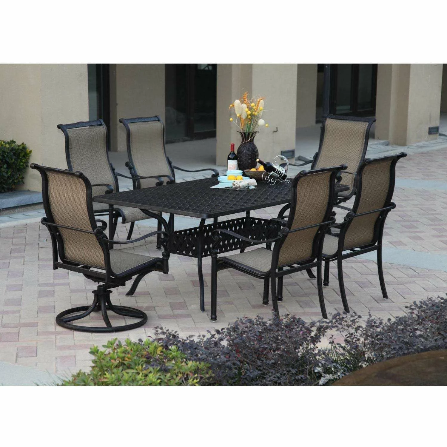 Darlee Monterey 7 Piece Sling Patio Dining Set 4 Darlee Monterey 7 Piece Sling Patio Dining Set - Image 2