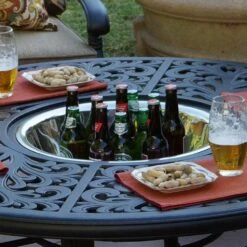 Darlee Elisabeth 5 Piece Cast Aluminum Patio Fire Pit Conversation Seating Set – Fire Pit BBQ Table With Ice Bucket Insert 13 Darlee Elisabeth 5 Piece Cast Aluminum Patio Fire Pit Conversation Seating Set – Fire Pit BBQ Table With Ice Bucket Insert -outdoor kitchen shop DAR009FIREPIT 4