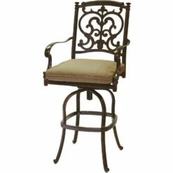 Darlee Santa Barbara 5 Piece Cast Aluminum Patio Bar Set With Swivel Bar Stools – Antique Bronze 11 Darlee Santa Barbara 5 Piece Cast Aluminum Patio Bar Set With Swivel Bar Stools – Antique Bronze -outdoor kitchen shop DAR012BAR 3