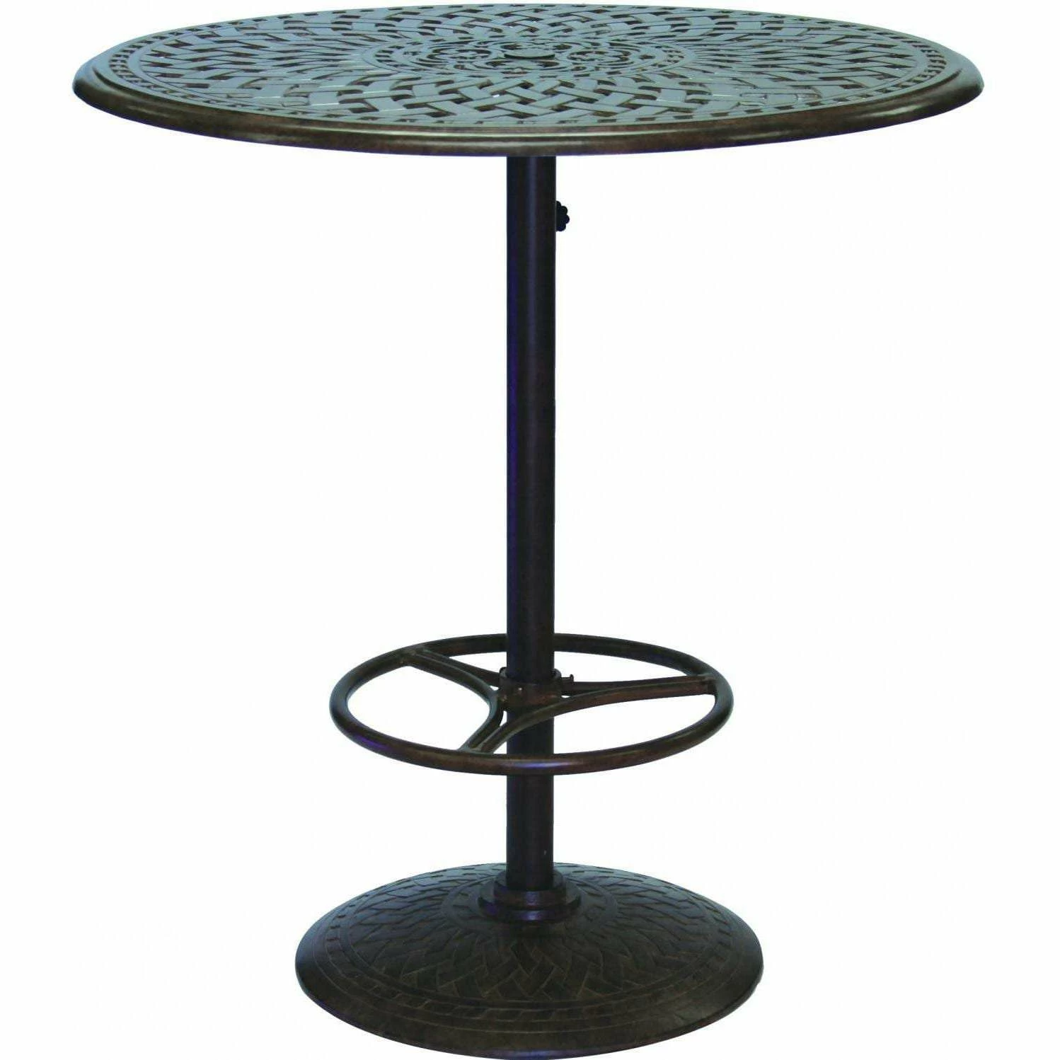 Darlee Santa Barbara 5 Piece Cast Aluminum Patio Bar Set With Swivel Bar Stools – Antique Bronze 6 Darlee Santa Barbara 5 Piece Cast Aluminum Patio Bar Set With Swivel Bar Stools – Antique Bronze - Image 4