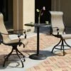 Darlee Monterey 3 Piece Sling Patio Counter Height Bar Set With Swivel Bar Stools