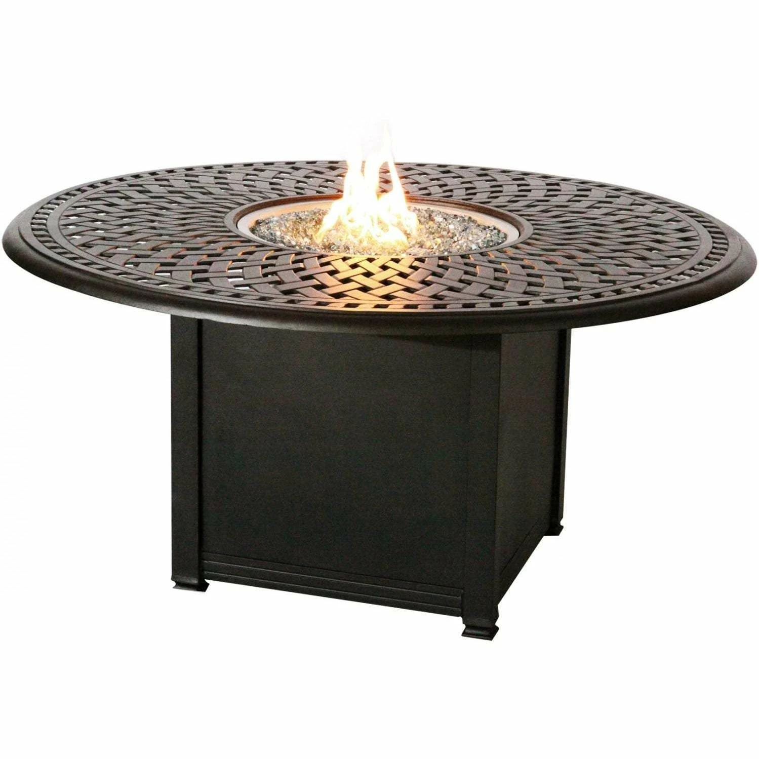 Darlee Santa Anita 5 Piece Cast Aluminum Patio Fire Pit Conversation Seating Set With Swivel Rockers 7 Darlee Santa Anita 5 Piece Cast Aluminum Patio Fire Pit Conversation Seating Set With Swivel Rockers - Image 5