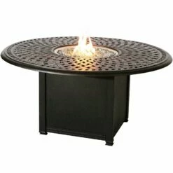 Darlee Capri 7 Piece Cast Aluminum Round Patio Fire Pit Dining Set -outdoor kitchen shop DAR014TABLE 1