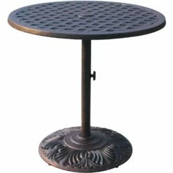 Darlee Ten Star 3 Piece Cast Aluminum Patio Bar Set With Swivel Bar Stools -outdoor kitchen shop DAR015BAR 3