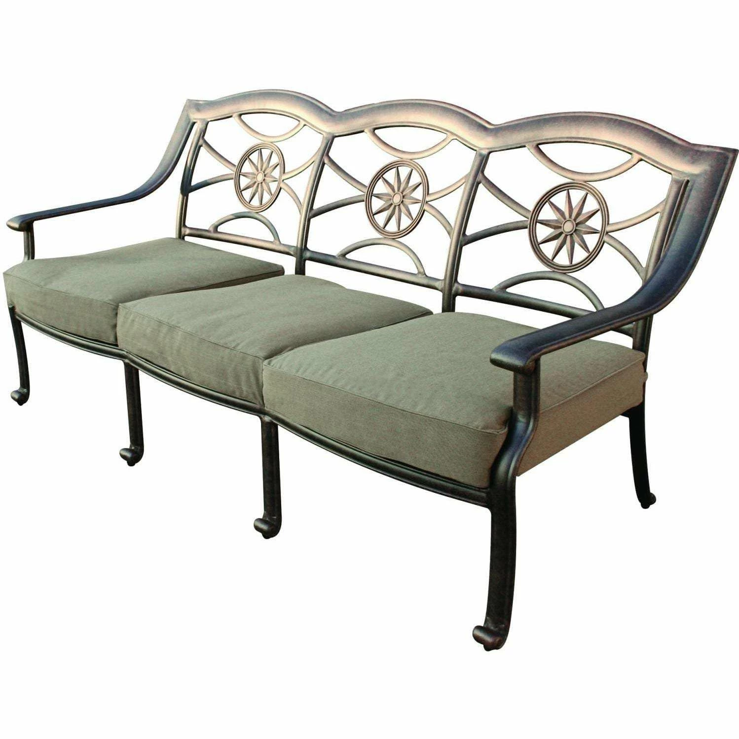 Darlee Ten Star 4 Piece Cast Aluminum Patio Conversation Seating Set 4 Darlee Ten Star 4 Piece Cast Aluminum Patio Conversation Seating Set - Image 2