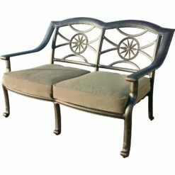 Darlee Ten Star 4 Piece Cast Aluminum Patio Conversation Seating Set 11 Darlee Ten Star 4 Piece Cast Aluminum Patio Conversation Seating Set -outdoor kitchen shop DAR016SS 3