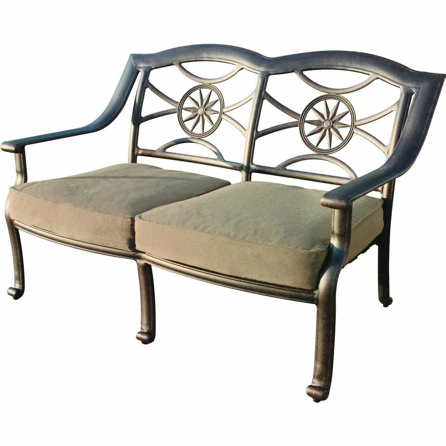 Darlee Ten Star 4 Piece Cast Aluminum Patio Conversation Seating Set 5 Darlee Ten Star 4 Piece Cast Aluminum Patio Conversation Seating Set - Image 3