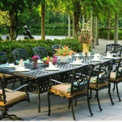 Darlee Santa Monica 11 Piece Cast Aluminum Patio Dining Set