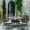 Darlee Florence 7 Piece Cast Aluminum Patio Dining Set With Round Table β Antique Bronze 2 Darlee Florence 7 Piece Cast Aluminum Patio Dining Set With Round Table β Antique Bronze -outdoor kitchen shop DAR029DS 1