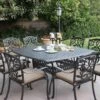 Darlee Santa Monica 9 Piece Cast Aluminum Patio Dining Set With Square Table -outdoor kitchen shop DAR030DS 1