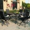Darlee Victoria 9 Piece Resin Wicker Counter Height Patio Dining Set With Swivel Chairs