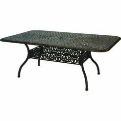 Darlee Santa Barbara 7 Piece Cast Aluminum Patio Dining Set With Rectangular Table – Antique Bronze -outdoor kitchen shop DAR046DS 5