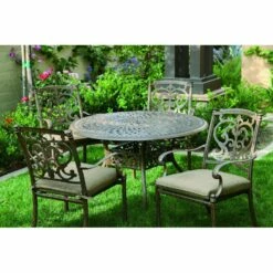 Darlee Santa Barbara 5 Piece Cast Aluminum Patio Dining Set – Antique Bronze 10 Darlee Santa Barbara 5 Piece Cast Aluminum Patio Dining Set – Antique Bronze -outdoor kitchen shop DAR056DS 2