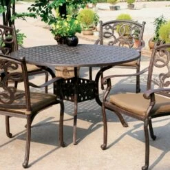 Darlee Santa Monica 5 Piece Cast Aluminum Patio Dining Set