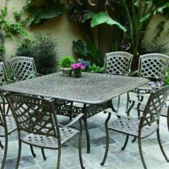 Darlee Sedona 9 Piece Cast Aluminum Patio Dining Set – Antique Bronze
