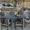 Darlee Santa Barbara 9 Piece Cast Aluminum Patio Dining Set With Oval Table – Antique Bronze -outdoor kitchen shop DAR079DS 1
