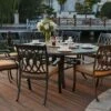 Darlee Capri 9 Piece Cast Aluminum Round Patio Dining Set 2 Darlee Capri 9 Piece Cast Aluminum Round Patio Dining Set -outdoor kitchen shop Darlee Capri 9 Piece Cast Aluminum Round Patio Dining Set