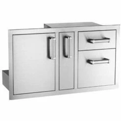 Fire Magic Premium Flush 36-Inch Access Door With Platter Storage And Double Drawer – 53816SC