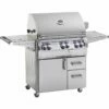 Fire Magic Echelon Diamond E790s 36-Inch Freestanding Propane Gas Grill With One Infrared Burner, Analog Thermometer And Single Side Burner – E790s-8LAP-62 -outdoor kitchen shop FIR0016GRILL 1
