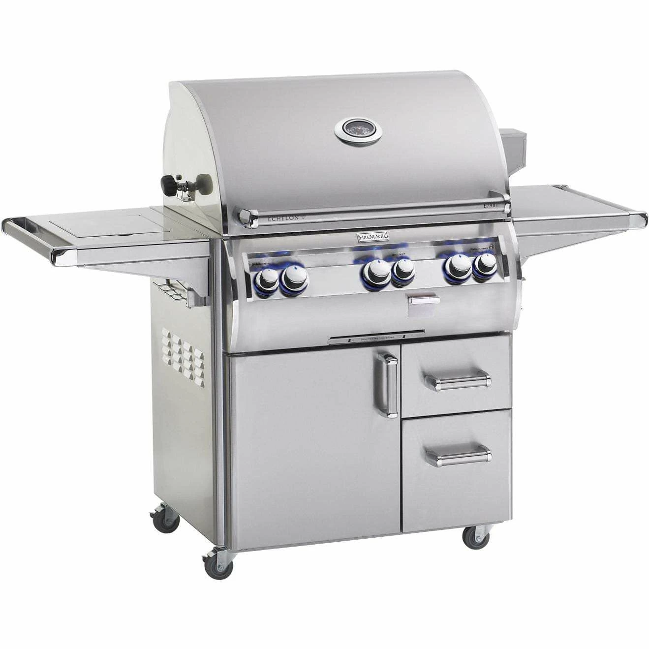 Fire Magic Echelon Diamond E790s 36-Inch Freestanding Propane Gas Grill With One Infrared Burner, Analog Thermometer And Single Side Burner – E790s-8LAP-62 3 Fire Magic Echelon Diamond E790s 36-Inch Freestanding Propane Gas Grill With One Infrared Burner, Analog Thermometer And Single Side Burner – E790s-8LAP-62