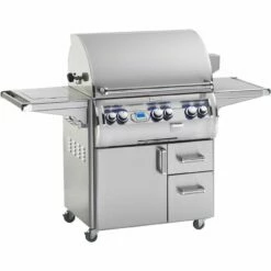 Fire Magic Echelon Diamond E660s 30-Inch Freestanding Natural Gas Grill With Single Side Burner And One Infrared Burner – E660s-8L1N-62
