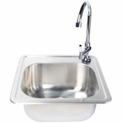 Fire Magic Stainless Steel 15 X 15 Sink With Faucet – 3587 + 3588