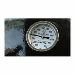 Goldens 20.5″ Kamado Cooker With Handle Cart – 13546 -outdoor kitchen shop Goldens Thermometer 1