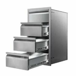 Memphis Grills 15″ Quadruple Access Drawer – VGC15DB4 -outdoor kitchen shop Memphis Grills 15 Quadruple Access Drawer Side Open1