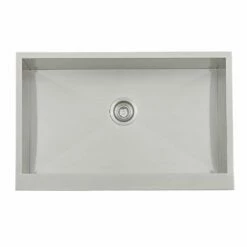 RCS 32″ Outdoor Farm House Sink & Faucet – RSNK3 -outdoor kitchen shop RCS 32inchStainlessFarmHouseSinkTop RSNK3