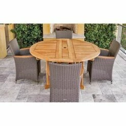 Royal Teak Collection 5-Piece Helena Wicker Dining Set