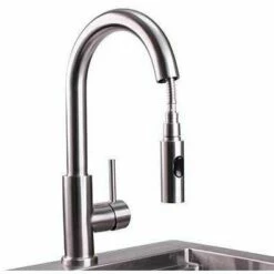 Lynx Professional Outdoor Rated Single-Handle Pull-Down Gooseneck Hot/Cold Faucet – LPFK