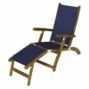 Royal Teak Collection Navy Sling Steamer – STSLN -outdoor kitchen shop roy037chair 1