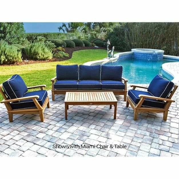 Royal Teak Collection 4-Piece Miami Conversation Set 3 Royal Teak Collection 4-Piece Miami Conversation Set