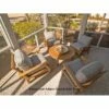 Royal Teak Collection 4 Seat Miami Conversation Set -outdoor kitchen shop royalteak 4seatconversation set 01