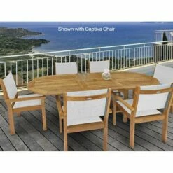 Royal Teak Collection 7-Piece Captiva Dining Set
