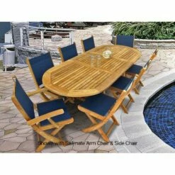 Royal Teak Collection 9-Piece Sailmate Dining Set